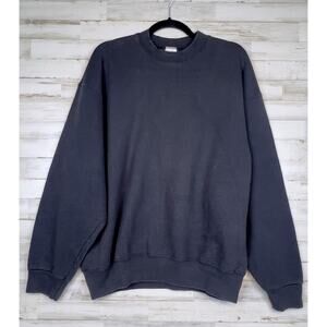 Vintage 90s BVD Black Crewneck Blank Sweatshirt USA Men’s Size XL 50/50 Blend